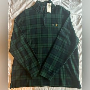 Mens XL Ralph Lauren Polo tartan long sleeve XL quarter zip rugby shirt